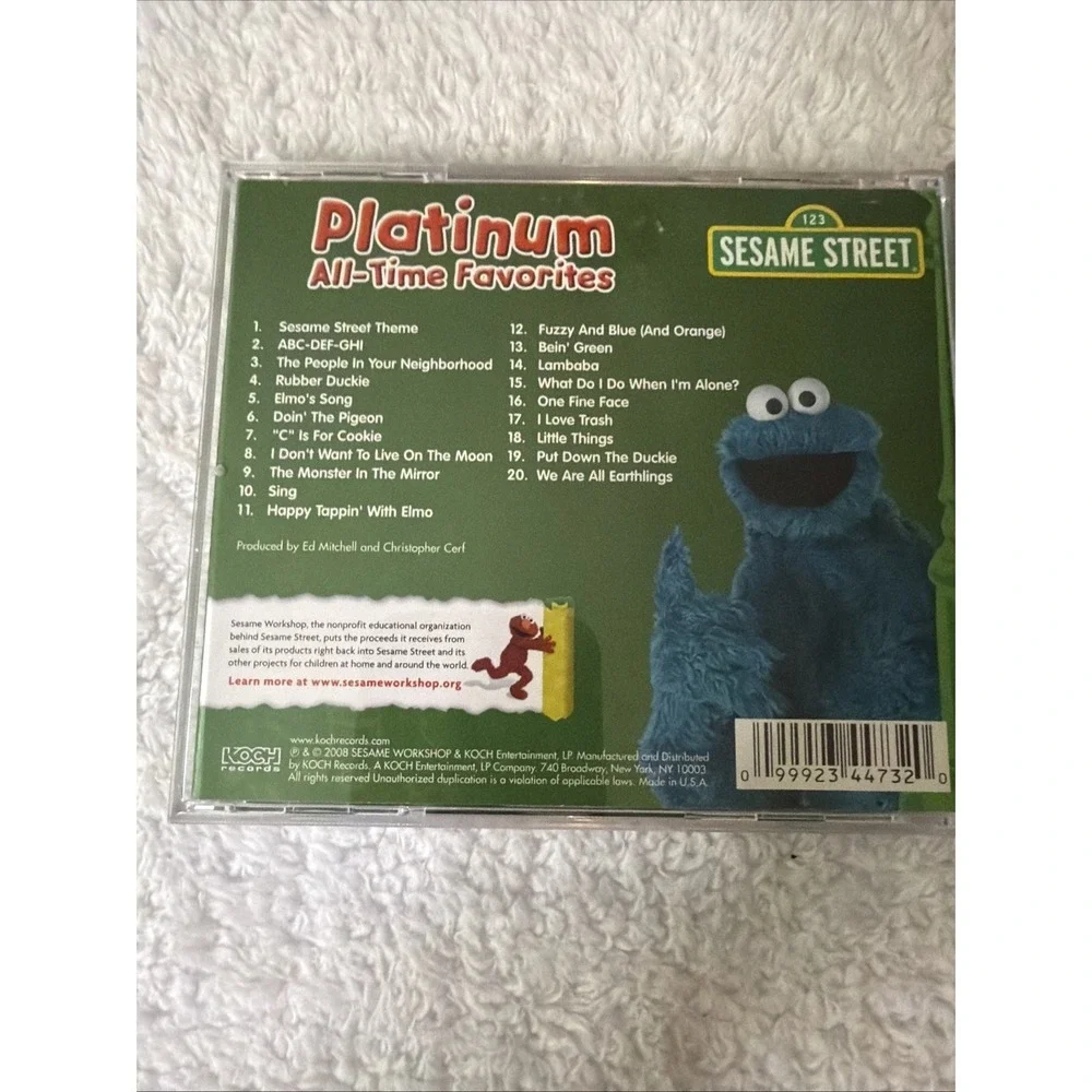 Sesame Street Platinum All-Time Favorites Best Of Elmo CD 2008 Lot Of 2 Big Bird